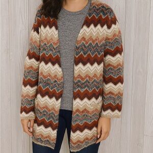 By Design- Chevron Patterned Women's Sweater - Multicolor size Medium